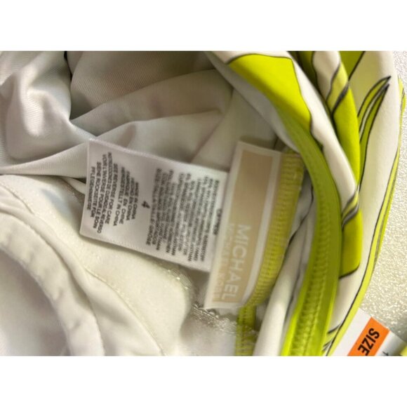 Michael Michael Kors Limeade One-Piece Swimsuit With Side Tie Bikini Bottoms Sm - Picture 5 of 7